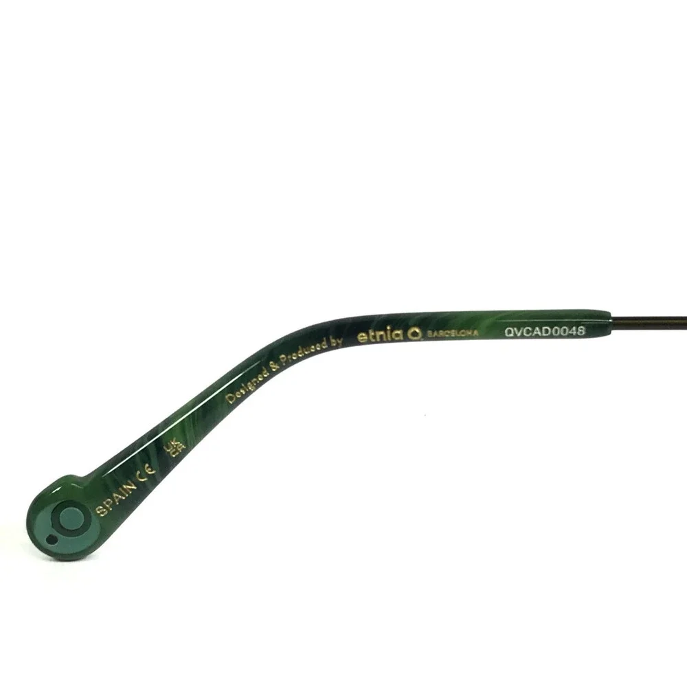 Etnia Barcelona Eyeglasses Frames ADYTON GR Green Aviator Wire Rim 55-16-140